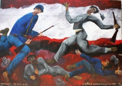 The Civil War my brother is my enemy-Acrylic-on-Canvas-107x150in