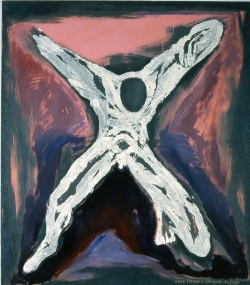 Ecce Homo VI, Ecce Homo Series, bas relief on Canvas, 1991, 68 x 60"