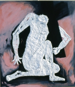 Ecce Homo V, Ecce Homo Series, bas relief on Canvas, 1991, 68 x 60"