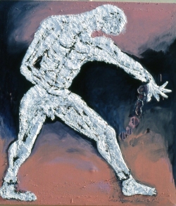 Ecce Homo VI, Ecce Homo Series, bas relief on Canvas, 1991, 68 x 60"