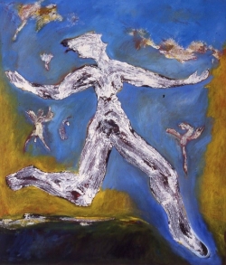 Bailarina, bas relief on canvas, 1997, 43x37"