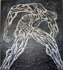 O Semeador II - The-Sower,  bas relief on canvas, 1993, 96x86"