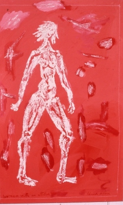 Woman With An Attitude,  Mixed-Media on canvas,1998