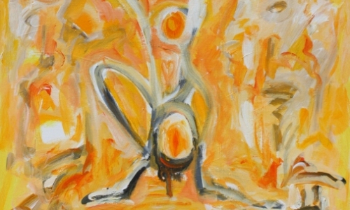Mordern Dancer, Acrylic on canvas,30x40"
