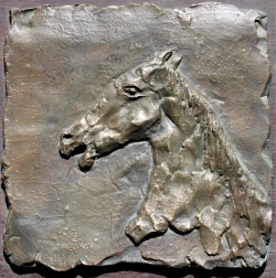 Horse Bronze Plaque 12x12in