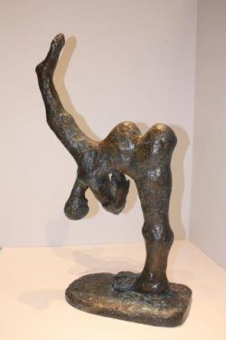 Woman Bending 18x16in Bronze